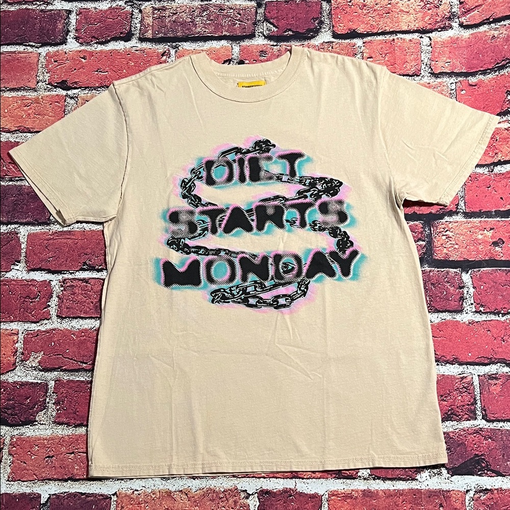 Stylish Beige Graphic Tee for Men